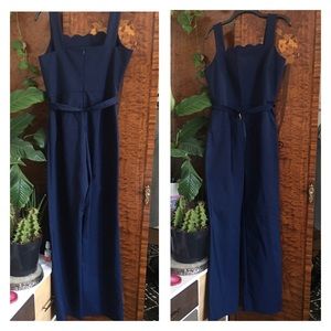 J.McLaughlin Navy Scalloped Hem Jumpsuit M